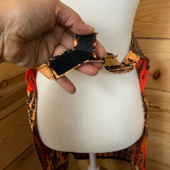 Apron Garden Handmade Pockets Orange Black Geometric Sexy Fashion Size Medium‎ - Picture 4 of 4